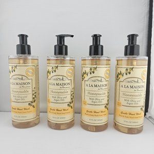 A La Maison Honeysuckle Gentle Hand & Body Wash 10 oz. Bulk 4pcs